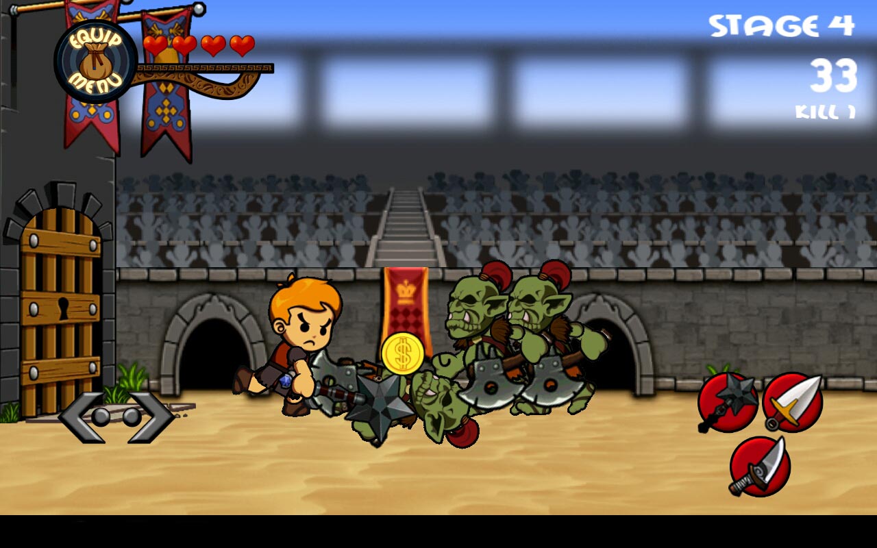 Colosseum - в игре вы должны убивать монстров на арене Колизея, развлекая н...